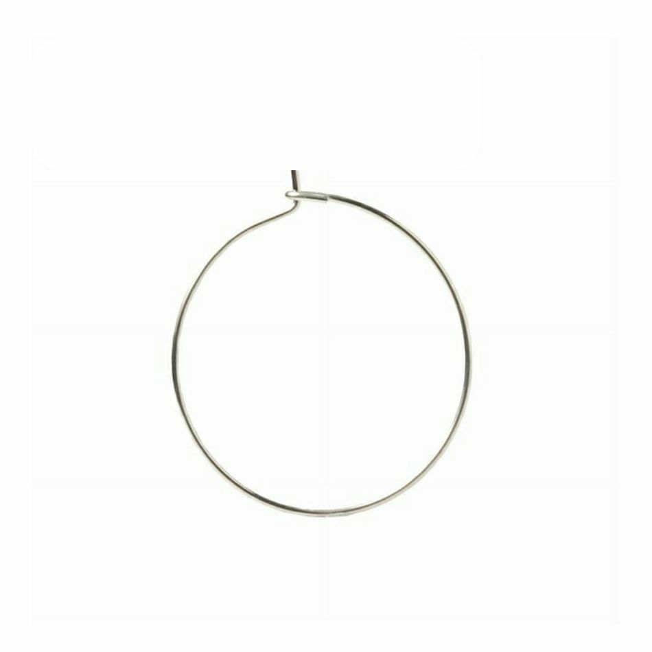 [10個]サージカルステンレスフープピアス20mm[銀シルバー]アクセサリーパーツ金具金アレ