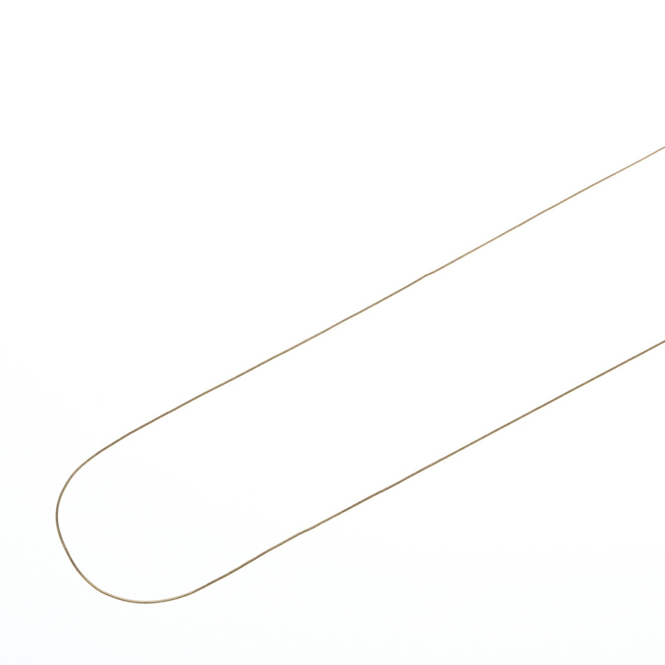 [5M×1本]サージカルステンレススネークチェーンA1.0mm［ゴールド金］パーツ金属アレルギー対応