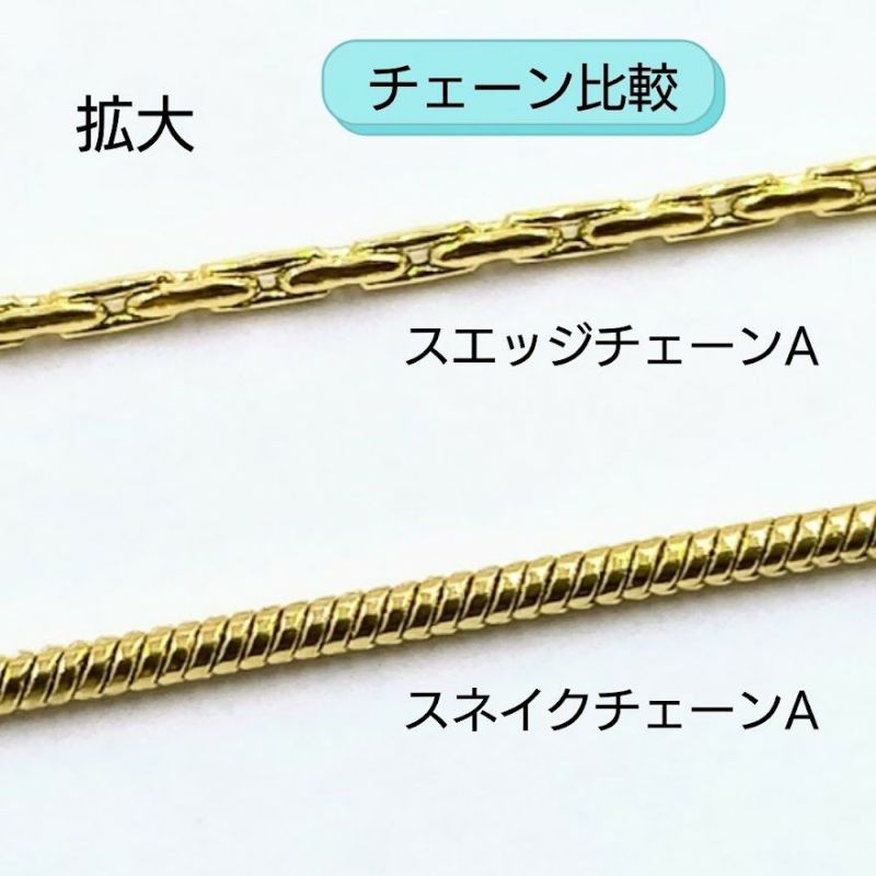 [5M×1本]サージカルステンレススネークチェーンA1.0mm［ゴールド金］パーツ金属アレルギー対応