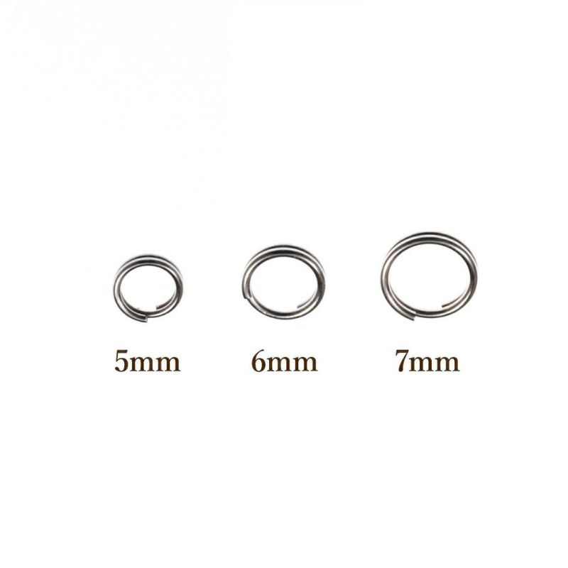 ［100個］サージカルステンレス/二重カン(0.6X7mm)［銀シルバー］金具アクセサリーパーツ素材金属アレルギー対応