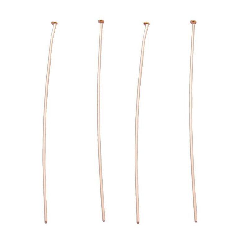 [50本]サージカルステンレスTピン細い(0.6X45mm)[★ピンクゴールド]パーツ金属アレルギー対応