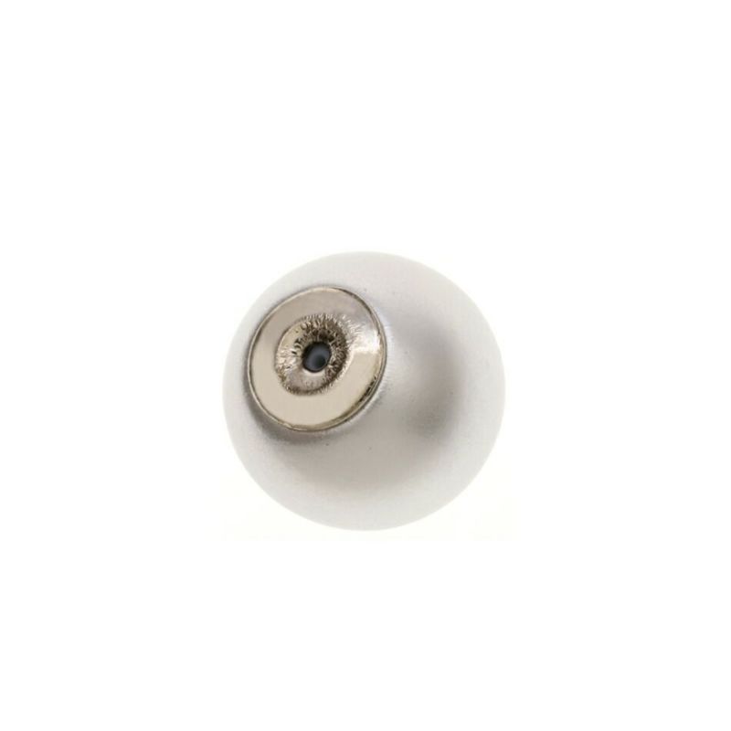 [4個]パールキャッチ10mm［マット*シルバー*］プラパールラウンドバックキャッチピアスキャッチパーツ金属アレルギー対応