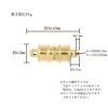 [10個]サージカルステンレス留め具マグネット*円筒状*クラスプA[ゴールド金]強力磁石タイプエンドパーツ素材金属アレルギー対応