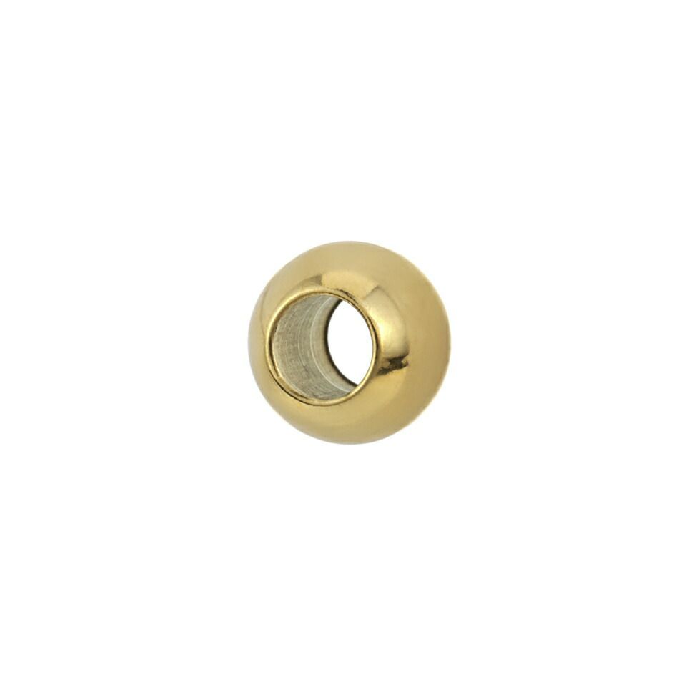 ［20個］サージカルステンレスメタルビーズラウンド丸8mm［ゴールド金］パーツ金属アレルギー対応