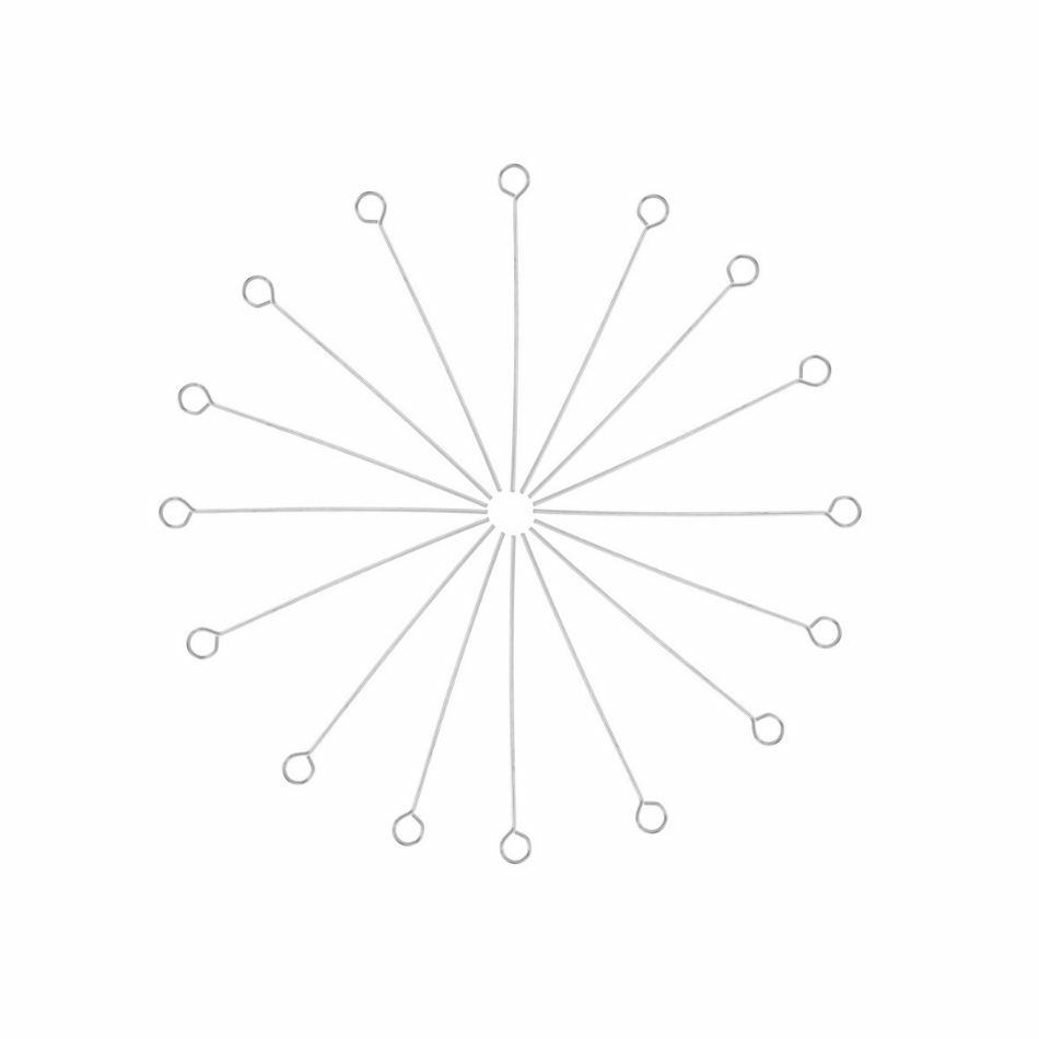 [50本]サージカルステンレス【極細9ピン】(線径0.35X35mm)［銀シルバー］アクセサリーパーツ金アレ金具