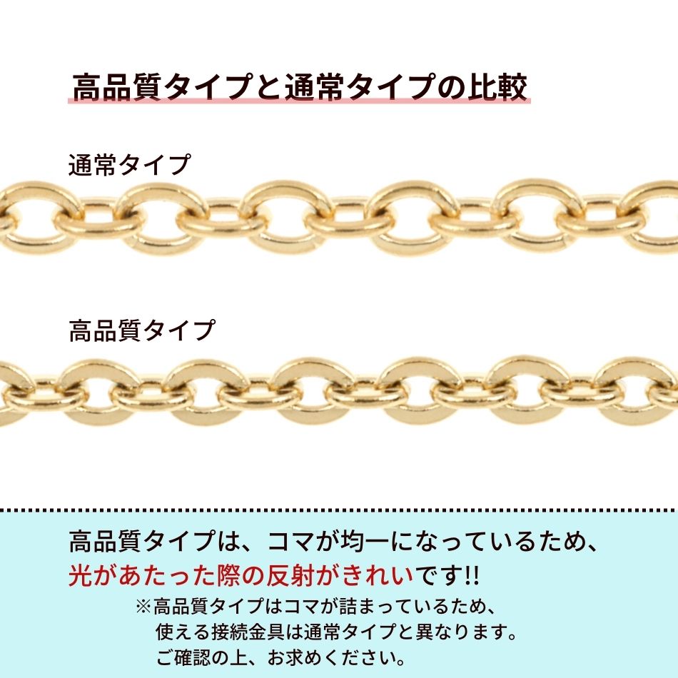 [5M×1本]サアズキチェーン 高品質 1.2mm ゴールド サージカルステンレス パーツ 金属アレルギー対応ージカルステンレスアズキチェーン【高品質】1.2mm［ゴールド金］アクセサリーパーツ金属アレルギー対応