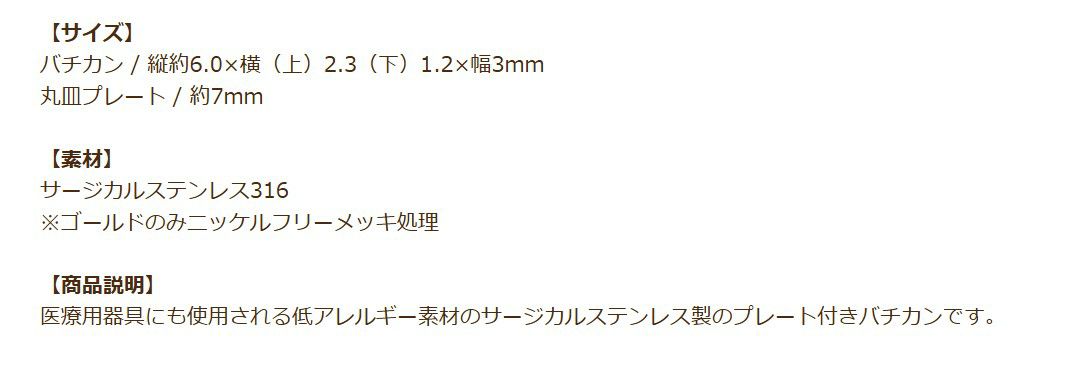 丸皿 《7mm》 プレート付き バチカン *小*  シルバー 商品説明