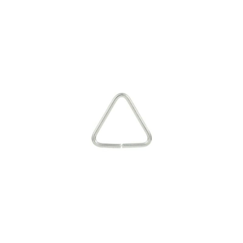 [30個]ステンレス三角カン小【細い線径0.5×6mm】[銀シルバー]パーツ金属アレルギー対応