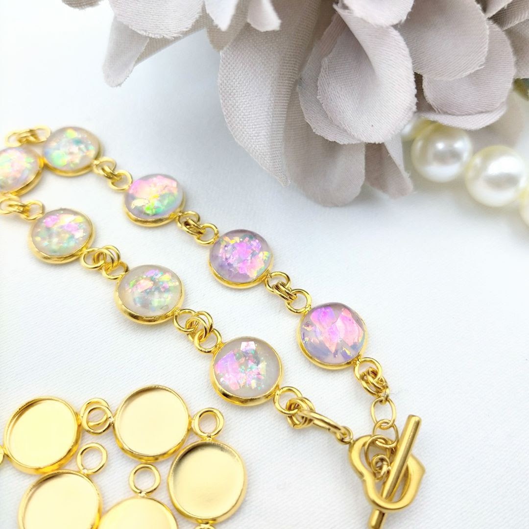 ［10個］ステンレス【*両カン*付き】*ミール皿*20mm［銀シルバー］パーツレジン金属アレルギー対応