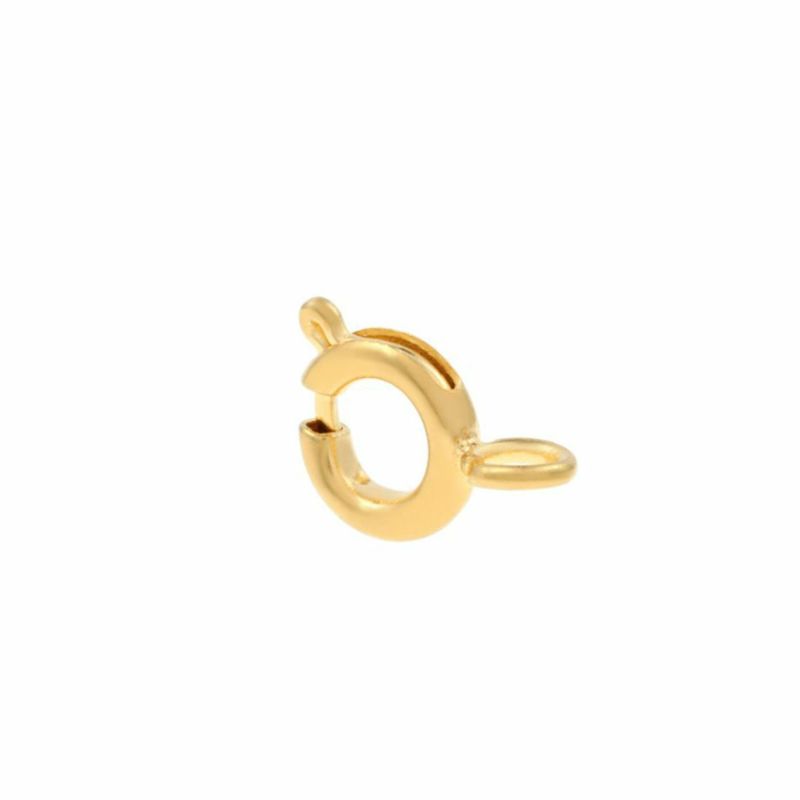 [10個]サージカルステンレス引き輪6mm小[ゴールド金]パーツヒキワ金属アレルギー対応M1-01