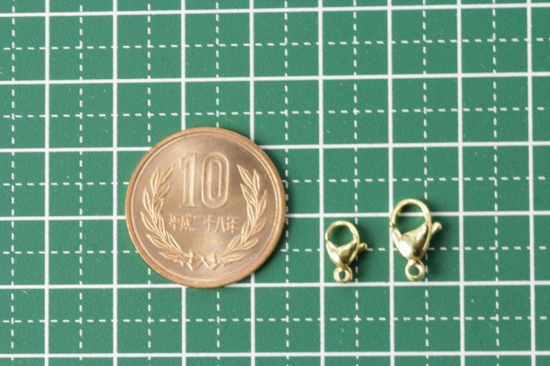 [100個]サージカルステンレスナスカン12mm［ゴールド金］金具アクセサリーパーツ金アレ