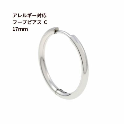 4°C フープピアス ゴールド シルバー ピアス メンズ レディース ステンレス 316L 四角 ゴールド