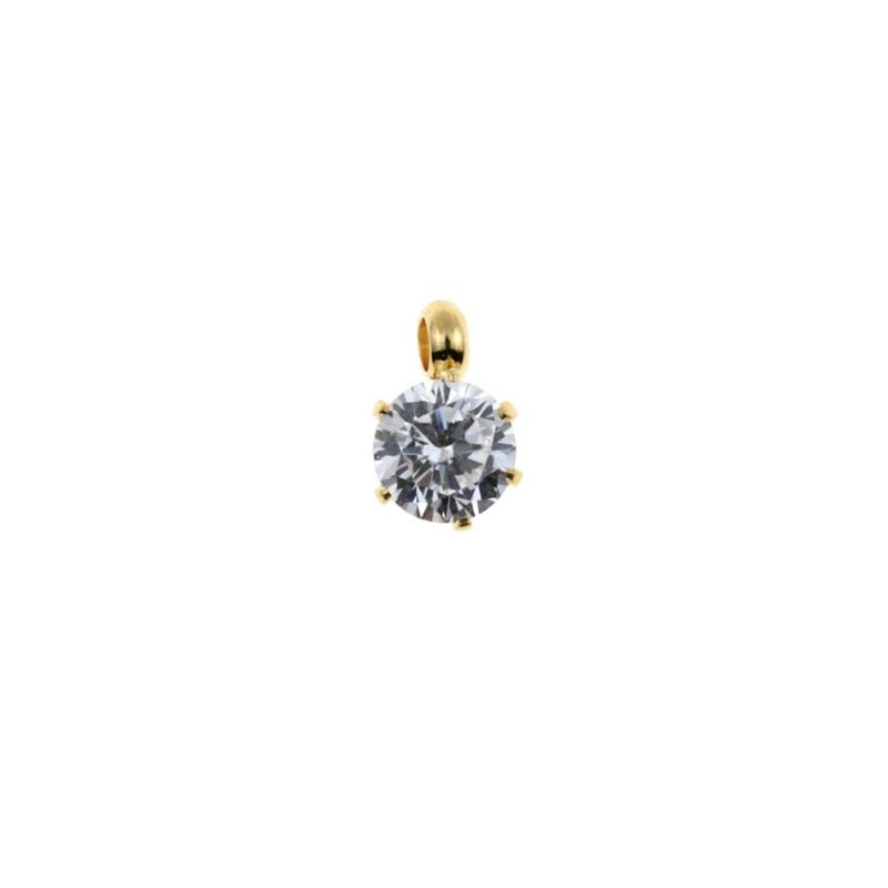 縦向き 台座 キュービックジルコニア 《 4mm 》 [  ゴールド 金  ]