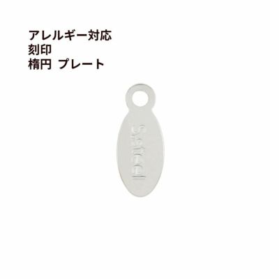 10個] 316 タグ プレート カン付き 楕円 10mm 刻印 ［ 銀