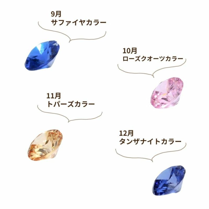 カラージルコニア 4mm フォセットカット CZダイヤ 素材 チャーム