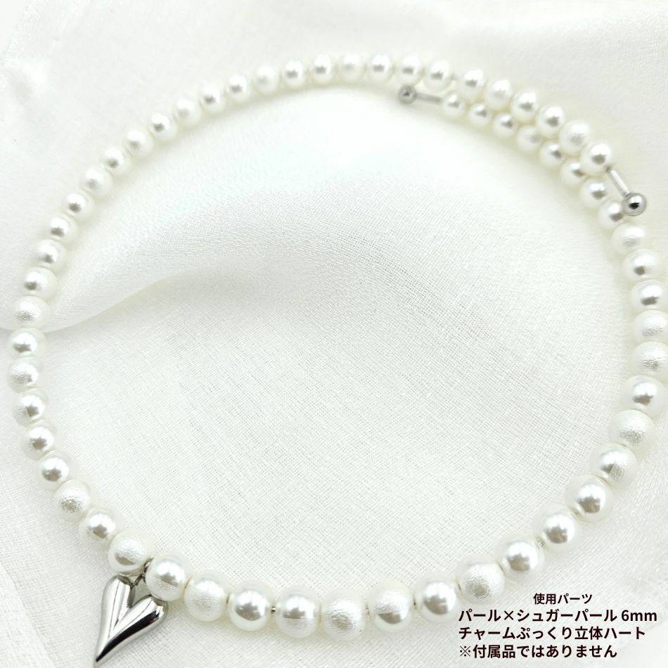  玉付き チョーカー [ 銀 シルバー ] 使用例