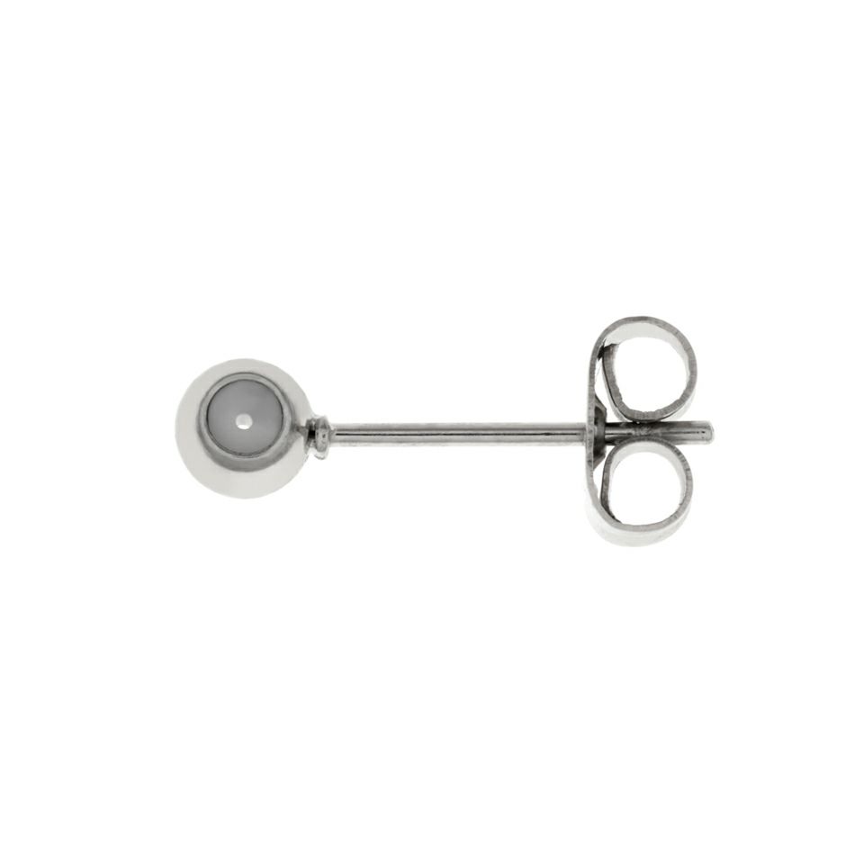 スライドボール 4mm B 付き ピアス［ 銀 シルバー ］