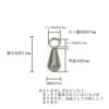 雫玉 カン付き シルバー サイズ詳細