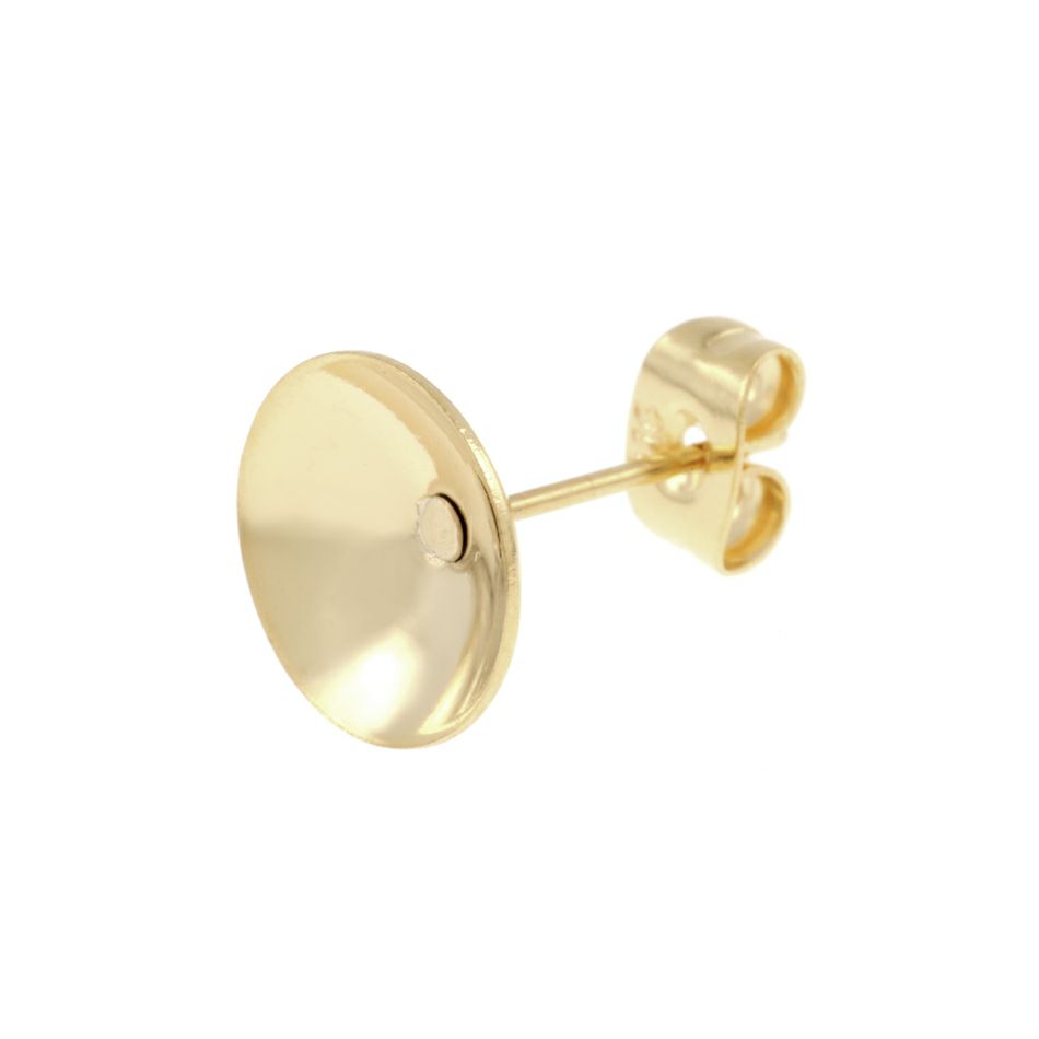 お椀皿 10mm ピアス ［ ゴールド 金 ］