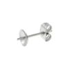 [10個]サージカルステンレス*長い*芯有りお椀ピアス6mm［銀 シルバー］キャッチ付きパーツ金属アレルギー対応