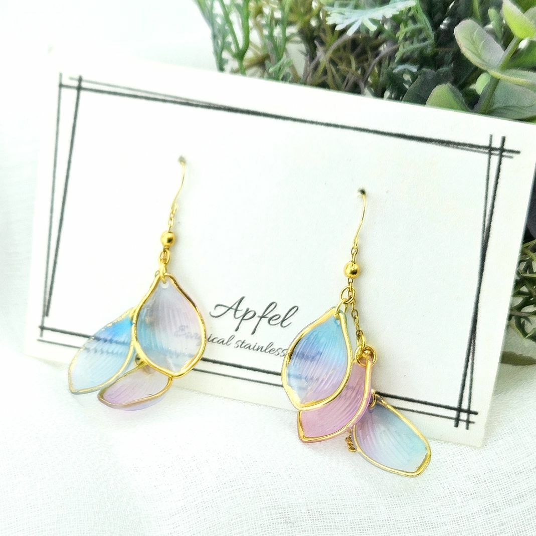 きらめき うろこパーツ 22×15mm 選べるカラー 作品例