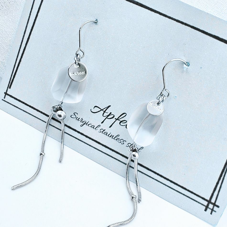 すりガラスビーズ 選べるカラー 3色 作品例