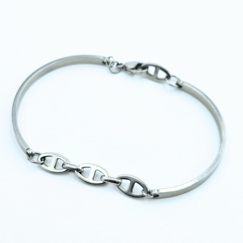 ハーフ バングル 両穴 3.5mm シルバー 作品例