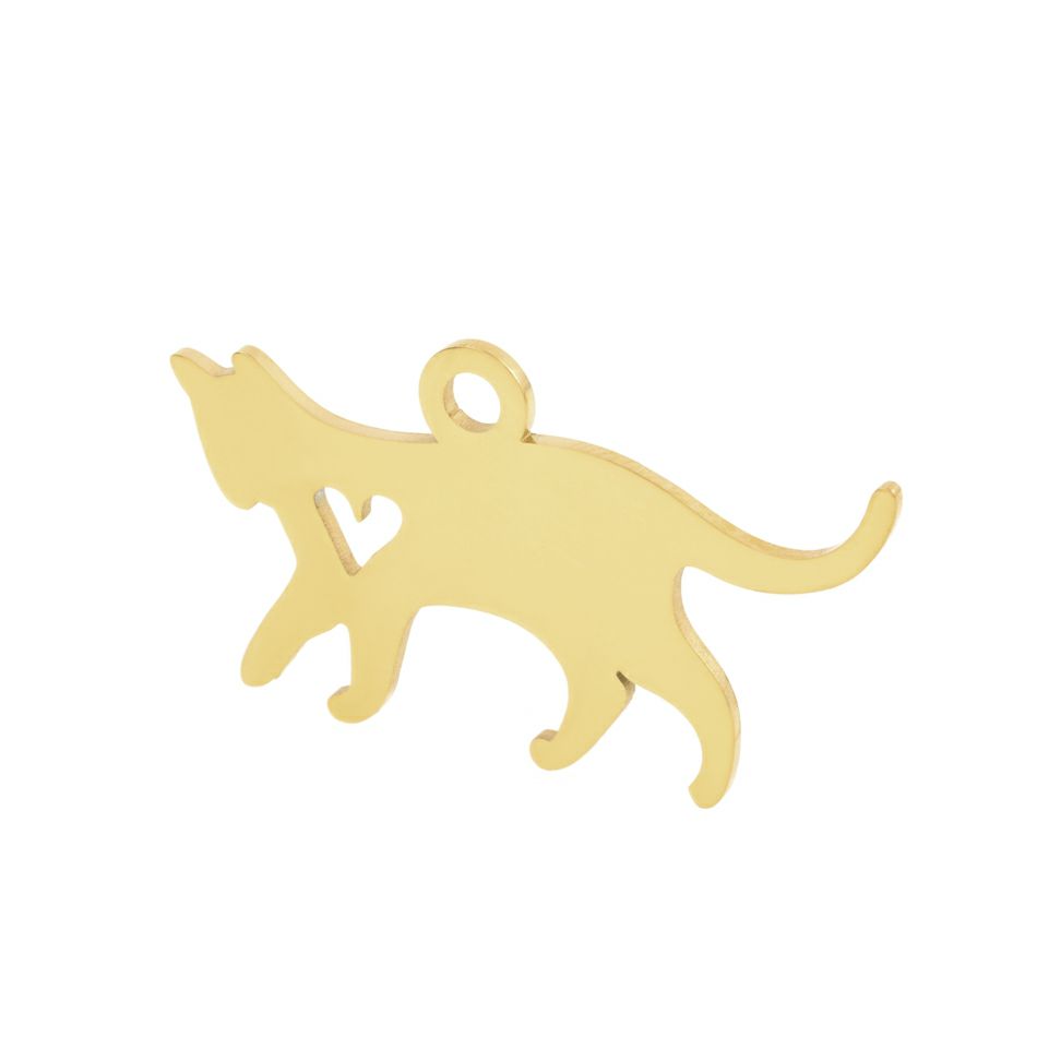 ネコ チャーム 1 選べる カラー 個数 ゴールド シルバー ねこ モチーフ