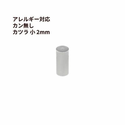 カン無し カツラ 小 2mm シルバー サージカルステンレス パーツ 金属アレルギー対応