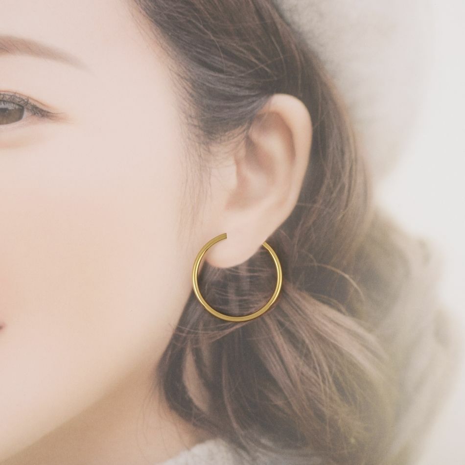 カン無し フープイヤリング * 30mm * イメージ