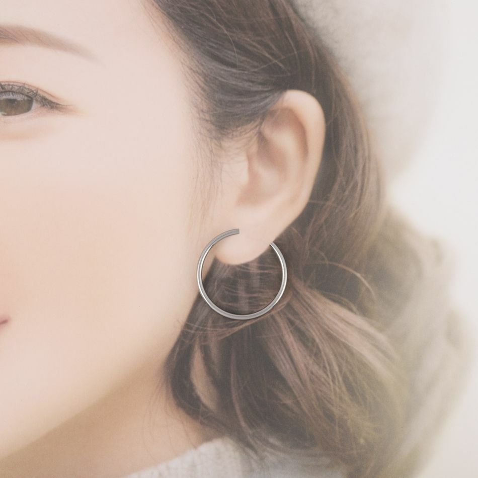 カン無し フープイヤリング * 30mm * イメージ